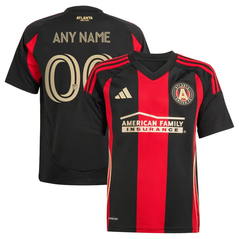 youth atlanta united fc adidas black 2025 the connector replica custom jersey