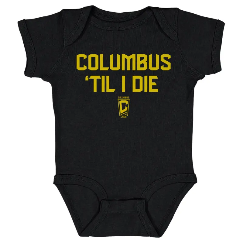 columbus crew til i die wht - kids baby onesie