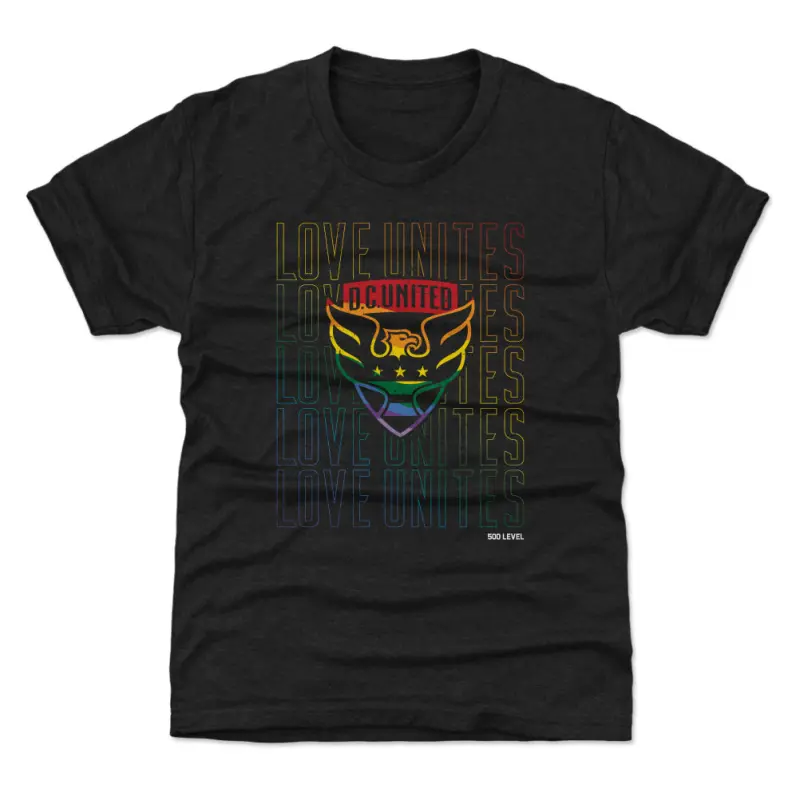 d.c. united pride outline 2025 wht - kids t-shirt