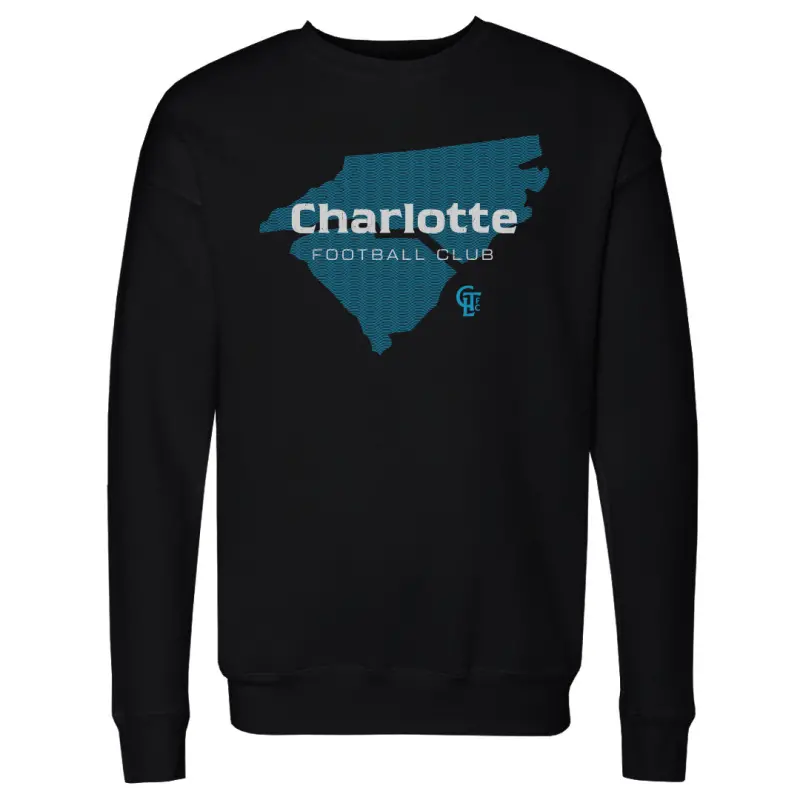 charlotte fc state silhouette wht - mens crewneck sweatshirt