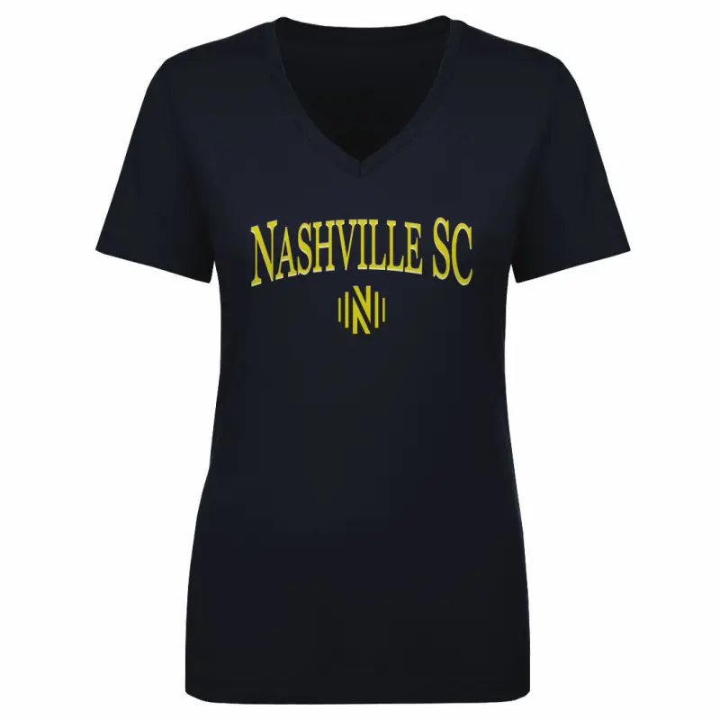 nashville sc arch wht - womens v-neck t-shirt